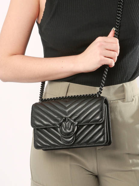 Shoulder Bag Love Bag Quilt Leather Pinko Black love bag quilt A1J8 other view 1