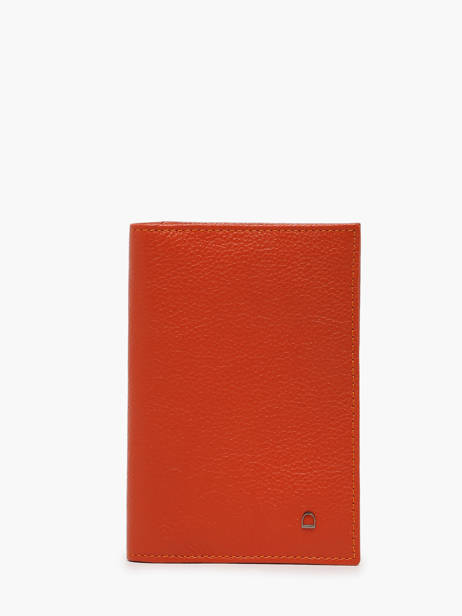 Leather Document Holder Madras Etrier Orange madras EMAD429