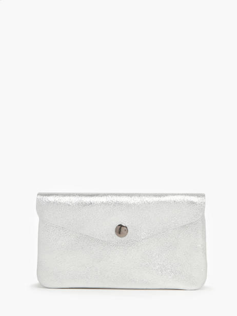 Leather Nine Coin Purse Milano Silver nine NI23113