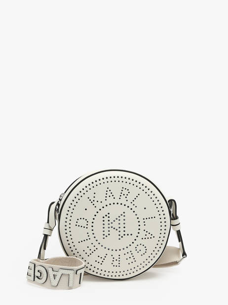 Crossbody Bag K Circle Leather Karl lagerfeld White k circle 231W3054