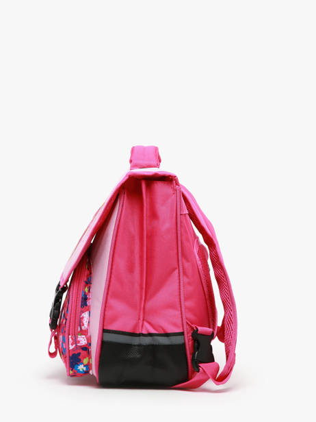 2-compartment Satchel Snowball Pink butterfly 46435 other view 2