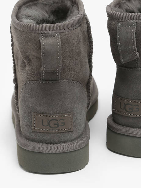 Classic Mini Ii Boots In Leather Ugg Gray women 1016222 other view 3