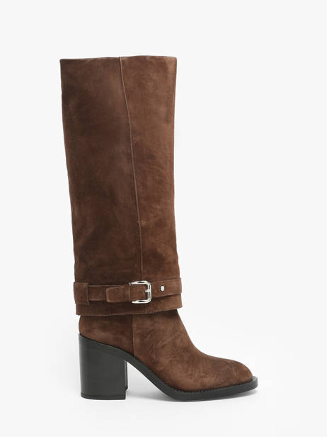 Heeled Boots Selena In Leather Alpe Brown women 52841133