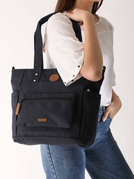 A4 Size Shoulder Bag Adventurer Recycled Polyester Cabaia Blue adventurer TOTEBAGM other view 1