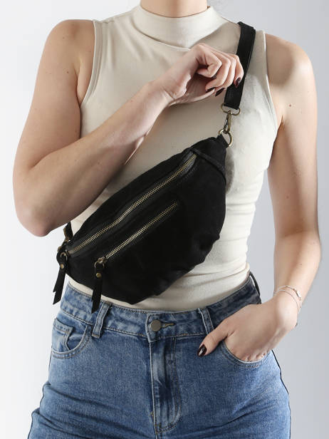 Belt Bag Leather Milano Black velvet VE24119 other view 1