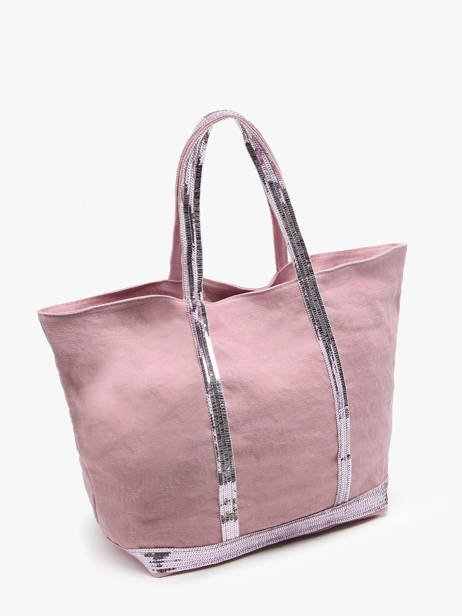 Large Le Cabas Tote Bag Linnen Sequins Vanessa bruno Pink cabas lin 31V40315 other view 2