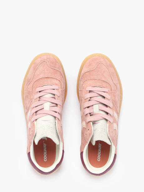 Sneakers Goal In Leather Coolway Pink women 7603184 other view 3