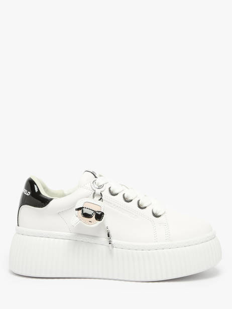 Sneakers Kreeper Low Nft Twin In Leather Karl lagerfeld White women KL42376T