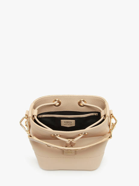 Leather Ninon Mini Bucket Bag Lancel Beige ninon A11466 other view 4