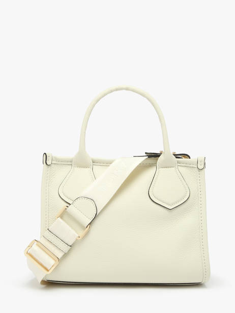 Small Leather Jour Tote Bag Lancel White jour A12995 other view 4