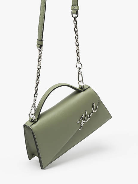 Shoulder Bag K Signature Leather Karl lagerfeld Green k signature A1W30458 other view 2