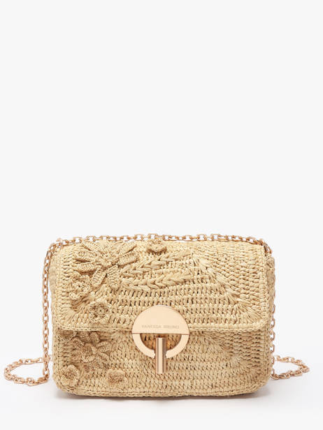 Medium Raffia Moyen Moon Fleuri Crossbody Bag Vanessa bruno Beige moon raphia 25V40533