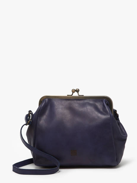 Cross Body Tas Heritage Leather Biba Blue heritage BT22