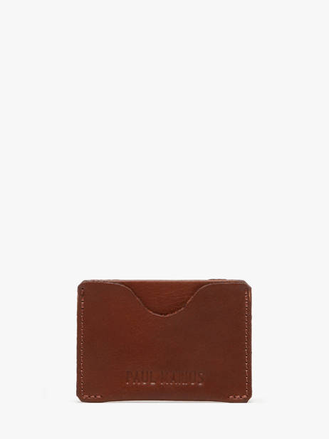 Card Holder Leather Paul marius Brown vintage GABIN