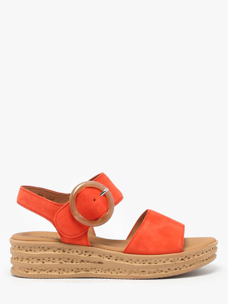 Sandals In Leather Gabor Orange women 13