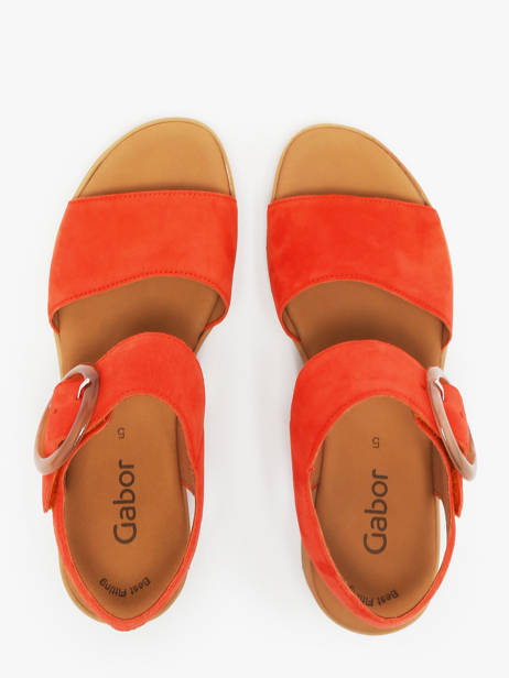 Sandals In Leather Gabor Orange women 13 other view 3