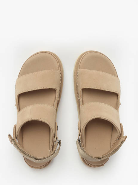 Sandals In Leather Ugg Beige women 1167399 other view 3