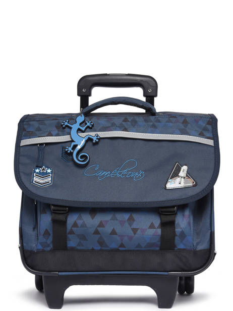 Wheeled Schoolbag 2 Compartments Cameleon Blue actual PBBACR38 other view 7