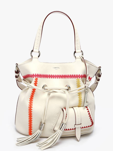 Bucket Bag Premier Flirt Leather Lancel White premier flirt A13387