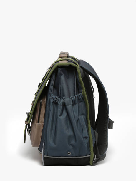 Satchel For Kids 3 Compartments Cameleon Gray vintage urban CA41 other view 2