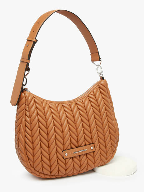 Shoulder Bag K Weave Polyurethane Karl lagerfeld Brown k weave A3W30147 other view 2