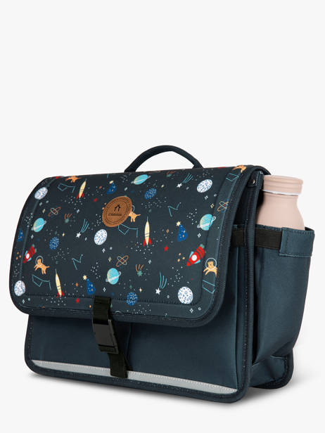 2-compartment Satchel Cabaia Blue school M other view 2