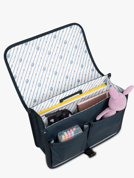 2-compartment Satchel Cabaia Blue school M other view 3