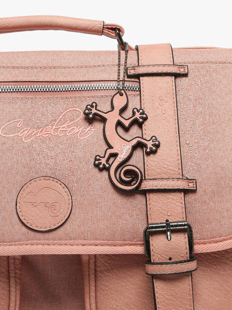 Wheeled Schoolbag 2 Compartments Cameleon Pink vintage color CR38 other view 7