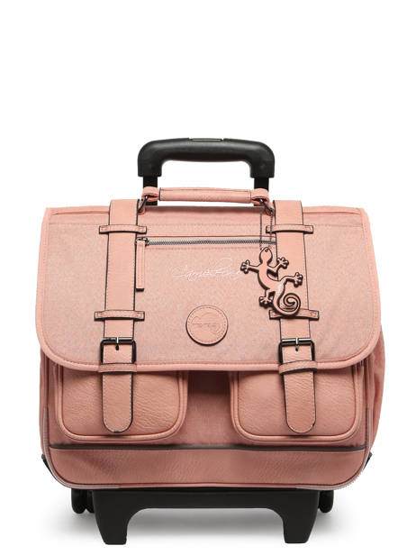 Wheeled Schoolbag 2 Compartments Cameleon Pink vintage color CR38 other view 8