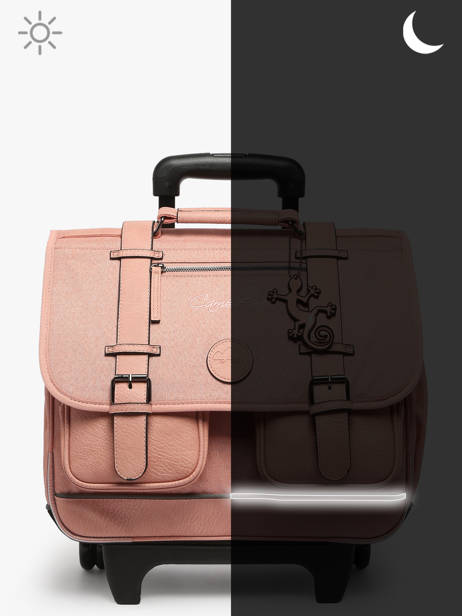 Wheeled Schoolbag 2 Compartments Cameleon Pink vintage color CR38 other view 9