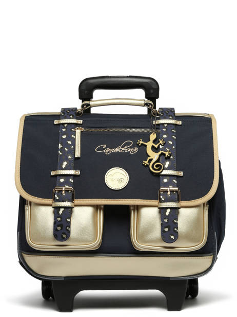 Wheeled Schoolbag For Kids 2 Compartments Cameleon Blue vintage fantasy CR38 other view 8