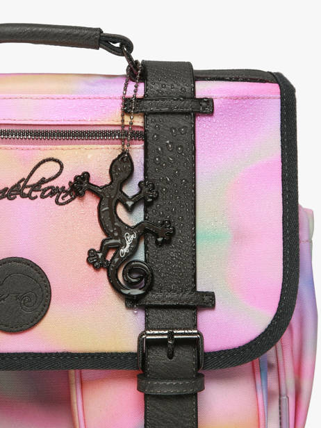 Wheeled Schoolbag For Kids 2 Compartments Cameleon Pink vintage fantasy CR38 other view 7