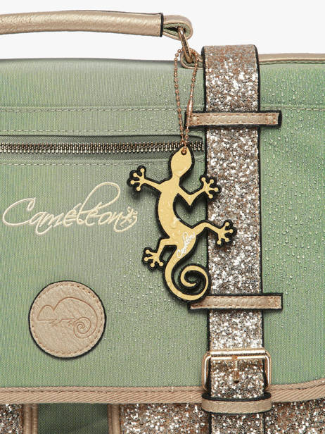 2-compartment Wheeled Schoolbag Cameleon Green vintage fantasy SR40 other view 7