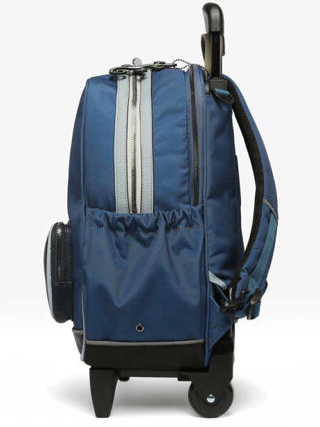 2-compartment Wheeled Schoolbag Cameleon Blue vintage urban SR40 other view 2