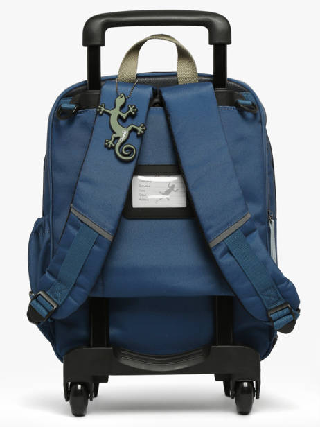 2-compartment Wheeled Schoolbag Cameleon Blue vintage urban SR40 other view 4