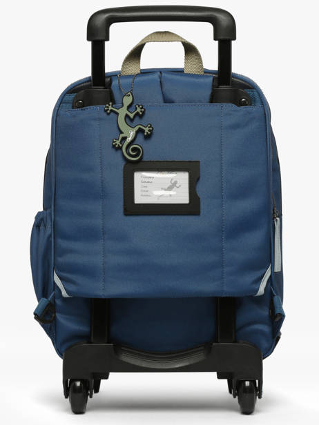 2-compartment Wheeled Schoolbag Cameleon Blue vintage urban SR40 other view 5