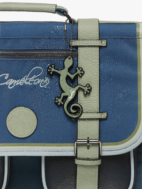 2-compartment Wheeled Schoolbag Cameleon Blue vintage urban SR40 other view 7