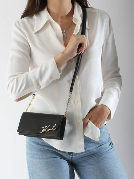 Shoulder Bag K Signature Leather Karl lagerfeld Black k signature A3W32021 other view 1