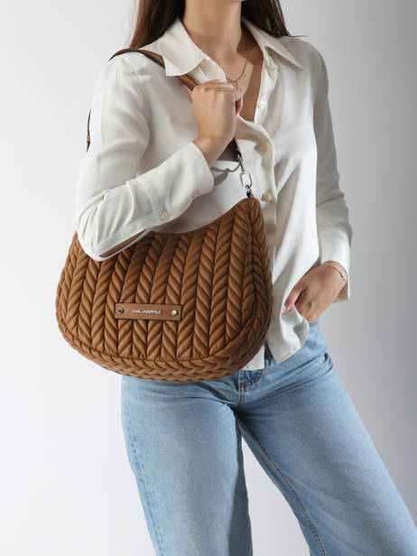 Shoulder Bag K Weave Polyurethane Karl lagerfeld Brown k weave A3W30147 other view 1