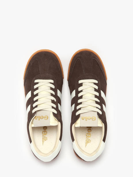 Sneakers Elan In Leather Gola Brown women CLB538 other view 4