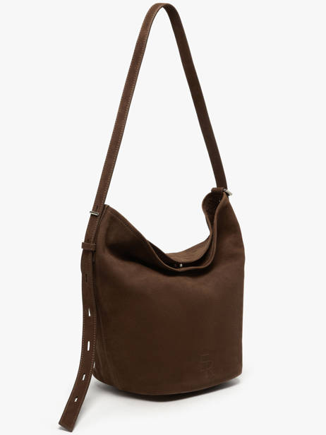 Sac Bandoulière Sac à Dos M Cavalier Nubuck Cuir Etrier Marron cavalier nubuck ECAN126M vue secondaire 4