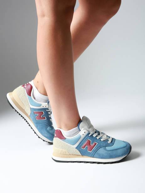Sneakers En Cuir New balance Bleu boy U574SPR vue secondaire 1