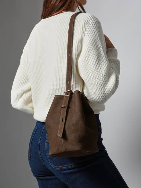 Shoulder Bag Backpack S Cavalier Nubuck Leather Etrier Brown cavalier nubuck ECAN126S other view 3