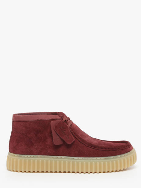 Chaussures Derbies Montante En Cuir Clarks Rouge men 26183423