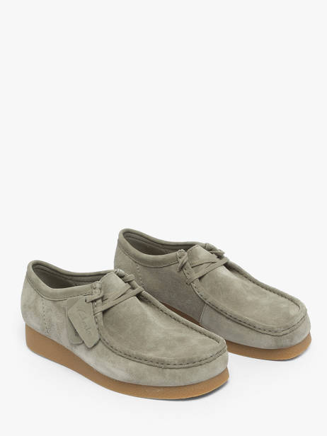 Mocassins En Cuir Clarks Vert men 26183447 vue secondaire 1