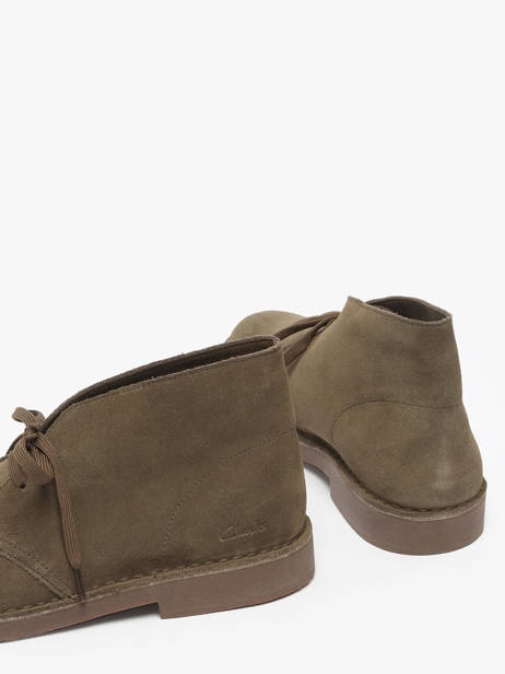 Bottines En Cuir Clarks Vert men 26183838 vue secondaire 2