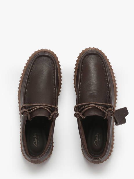 Chaussures Derbies Montante En Cuir Clarks Marron men 26183425 vue secondaire 3