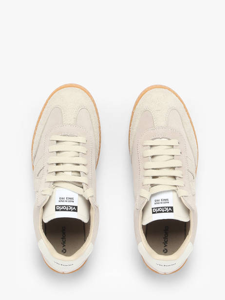Sneakers En Cuir Victoria Beige women 1126229 vue secondaire 3