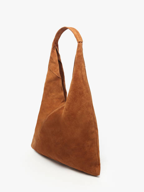 Sac Porté épaule A4 Velvet Cuir Milano Marron velvet VE25069 vue secondaire 1