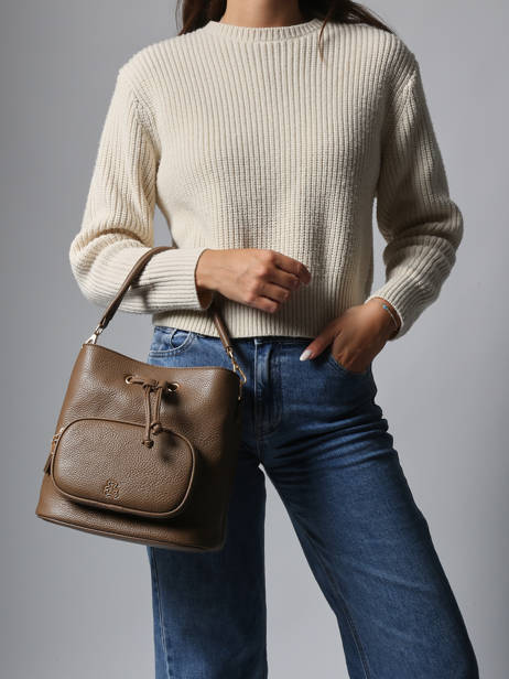 Shoulder Bag Pocket Lulu castagnette Brown pocket ZAID other view 1